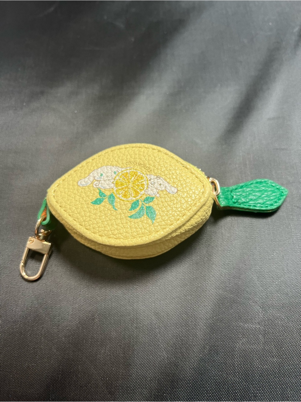 Sanrio Cinnamoroll Lemon-Shaped Coin Purse Keychain Cute Kawaii Zipper Pouch